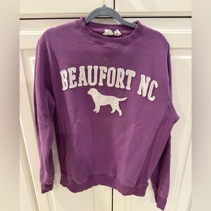 Blue 84 Purple Beaufort NC Women's Crew Neck Sweater